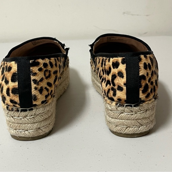 Steve Madden Alexia Leopard Print Calf Hair Platform Espadrille Flat size 9.5M - Picture 4 of 12